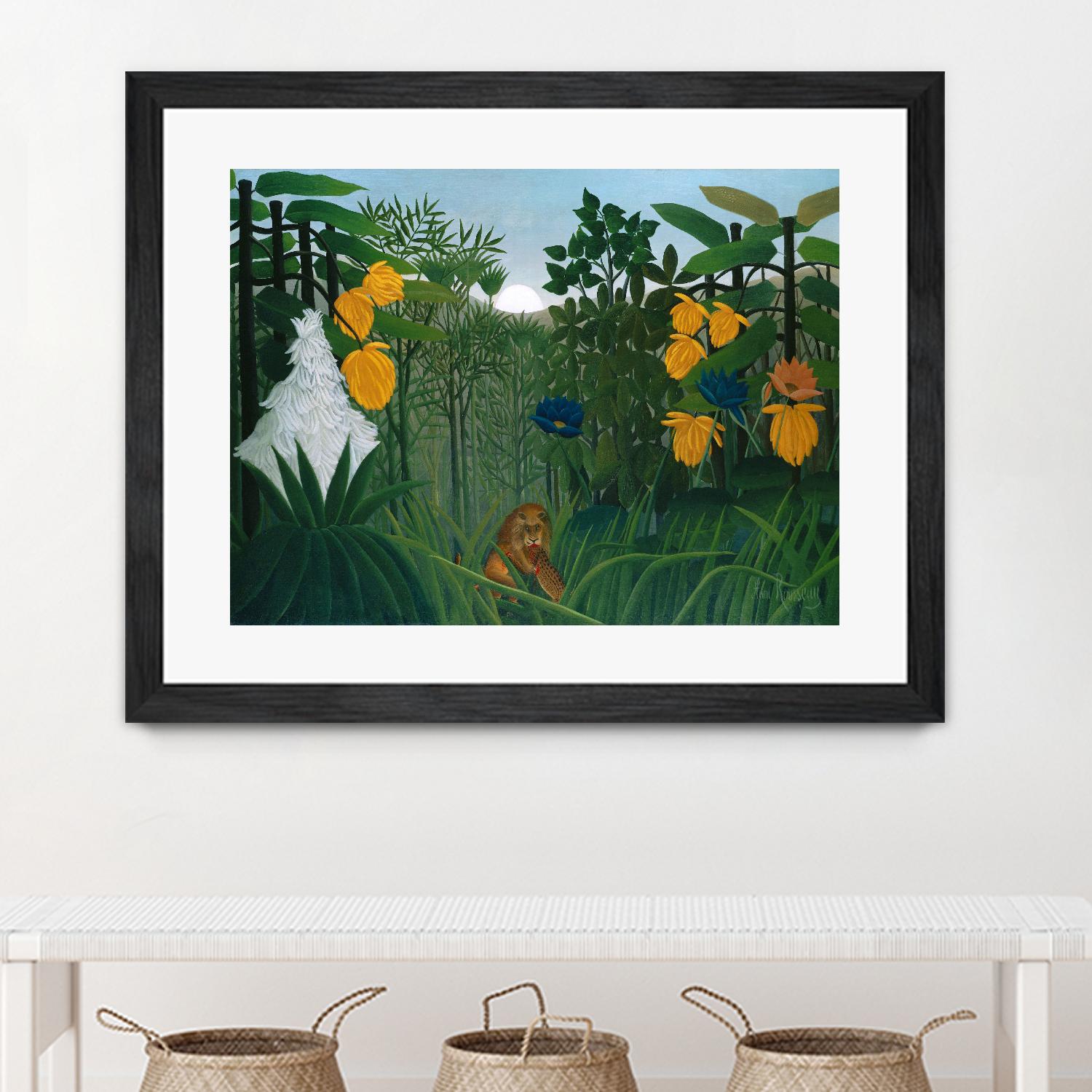 The Repast of the Lion by Henri Rousseau on GIANT ART - multicolor museum; landscapes; animals