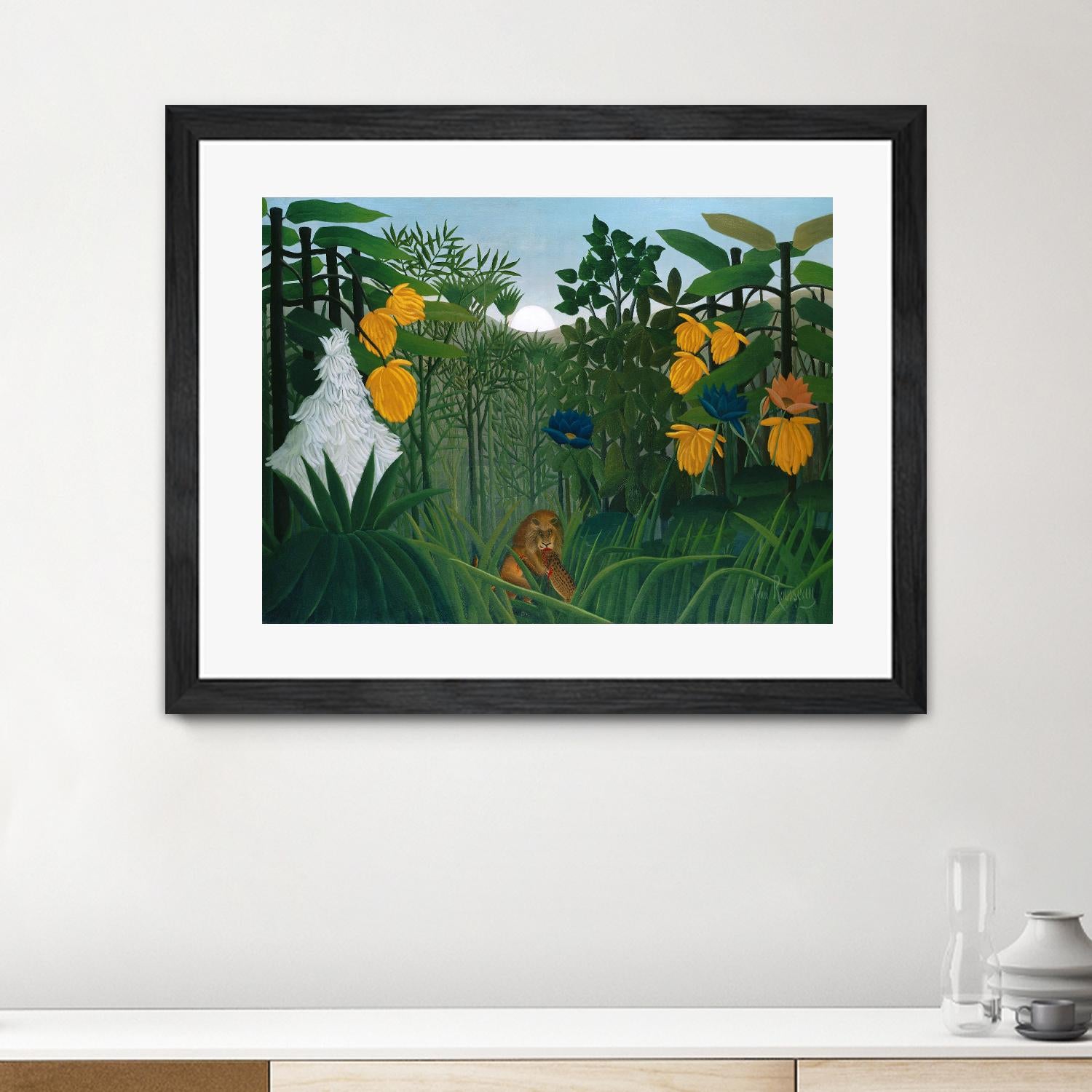 The Repast of the Lion by Henri Rousseau on GIANT ART - multicolor museum; landscapes; animals