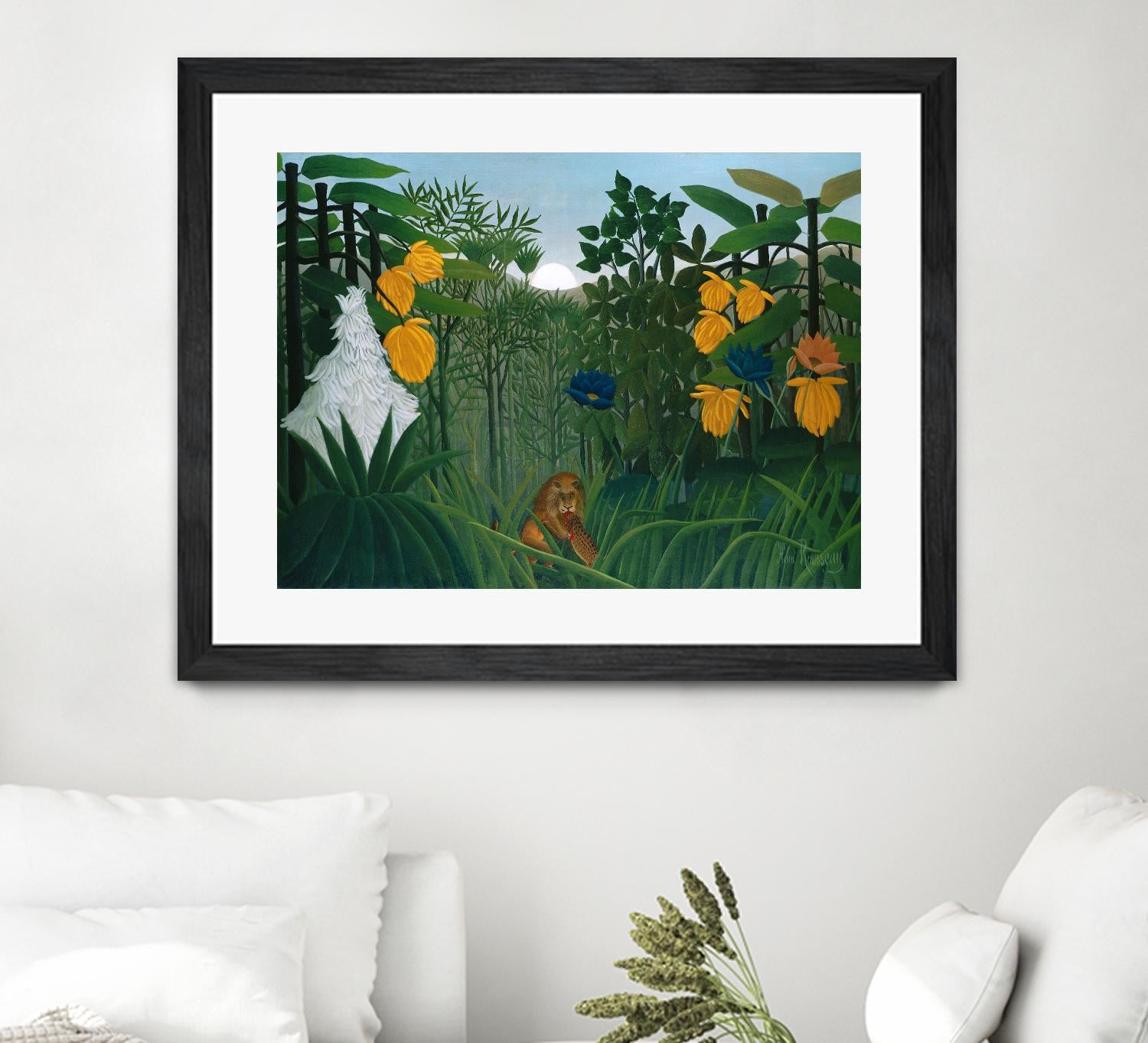 The Repast of the Lion by Henri Rousseau on GIANT ART - multicolor museum; landscapes; animals