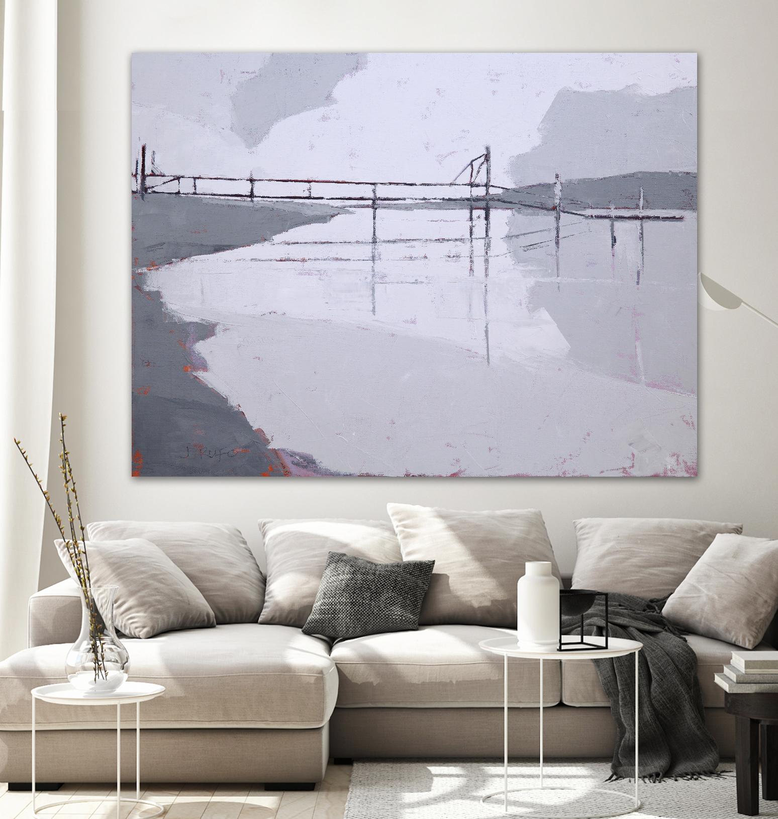 Tidal River by John Rufo on GIANT ART - white coastal, contemporary, landscapes, docks/piers, rivers/streams