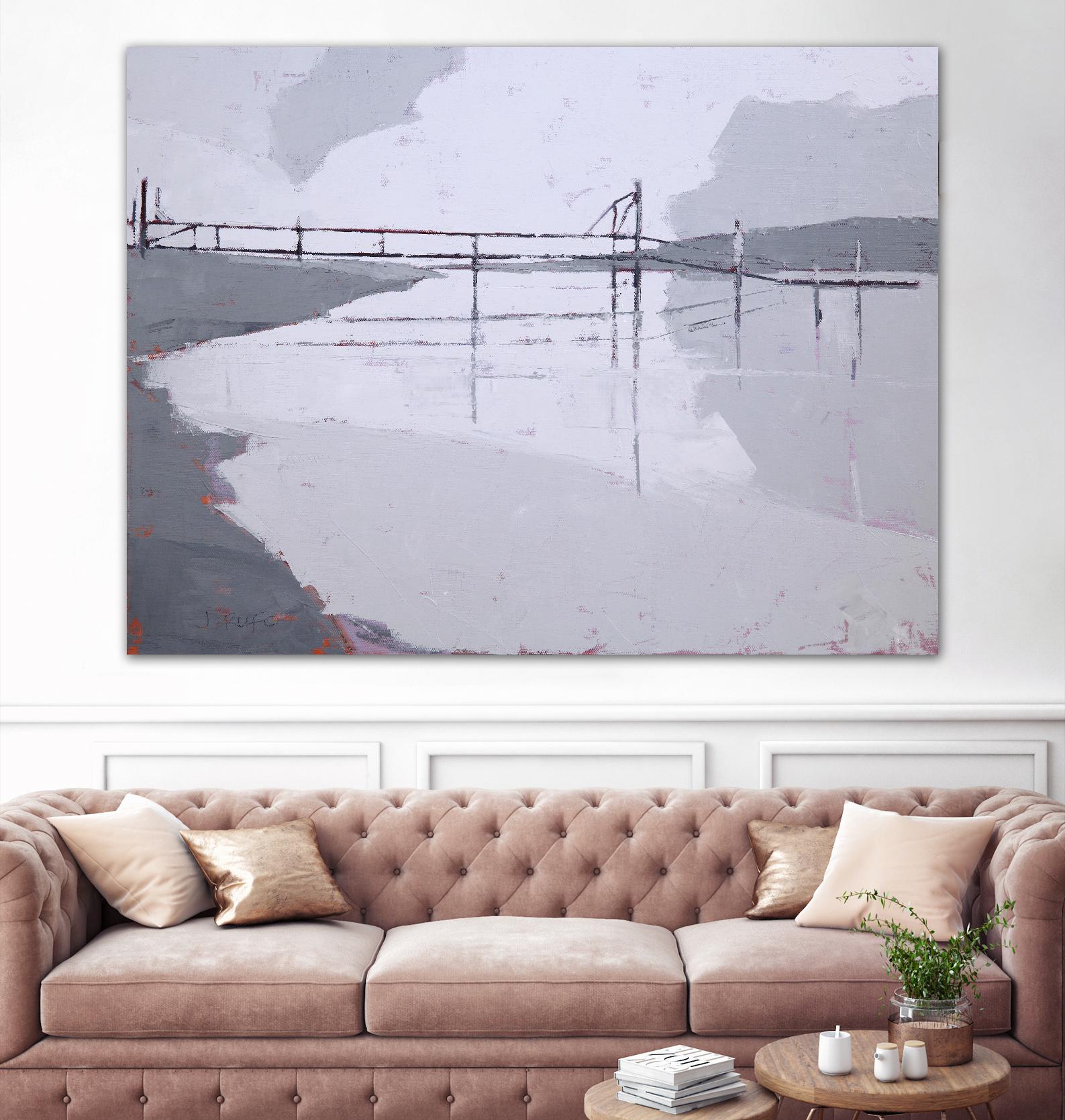 Tidal River by John Rufo on GIANT ART - white coastal, contemporary, landscapes, docks/piers, rivers/streams