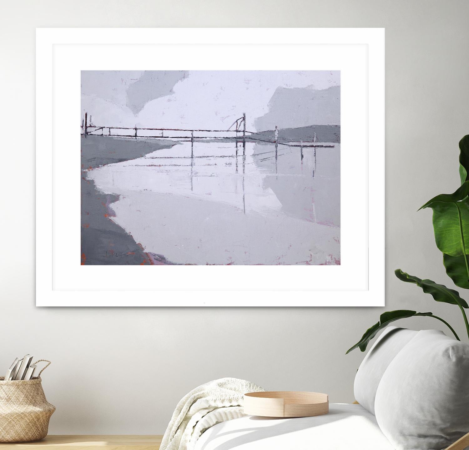 Tidal River by John Rufo on GIANT ART - white coastal, contemporary, landscapes, docks/piers, rivers/streams