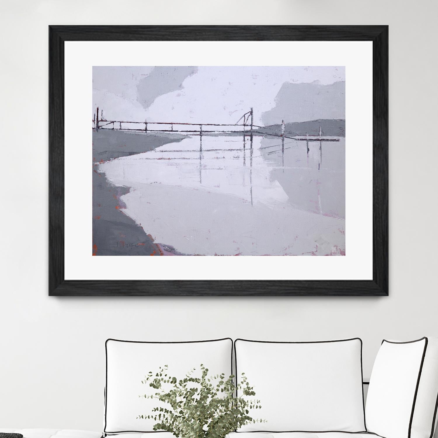 Tidal River by John Rufo on GIANT ART - white coastal, contemporary, landscapes, docks/piers, rivers/streams