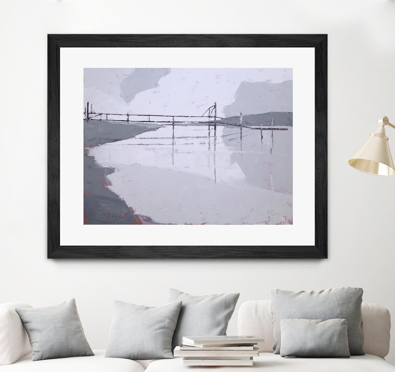 Tidal River by John Rufo on GIANT ART - white coastal, contemporary, landscapes, docks/piers, rivers/streams