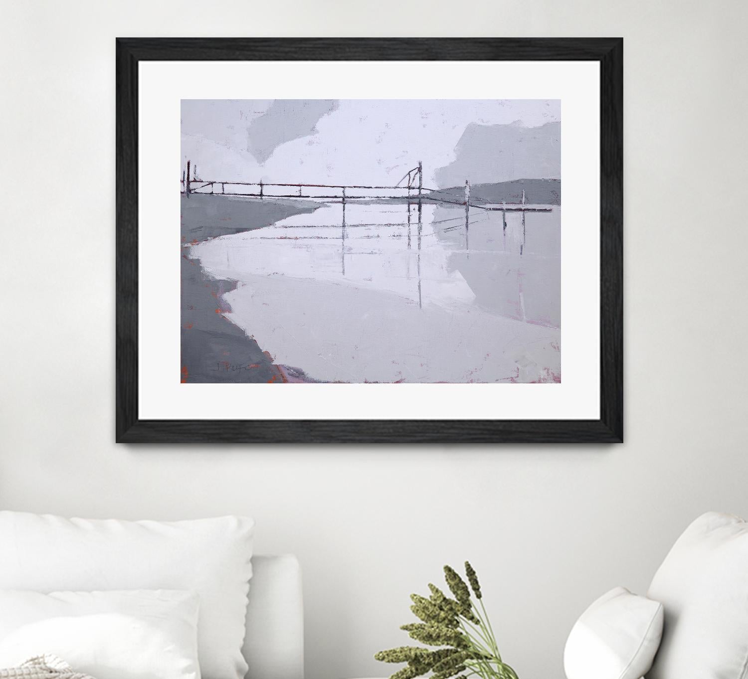 Tidal River by John Rufo on GIANT ART - white coastal, contemporary, landscapes, docks/piers, rivers/streams