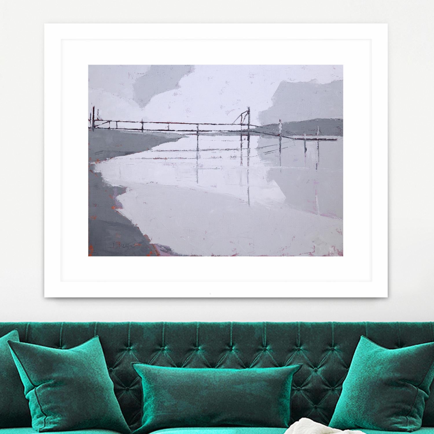 Tidal River by John Rufo on GIANT ART - white coastal, contemporary, landscapes, docks/piers, rivers/streams