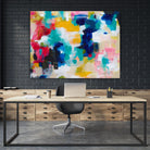 House with a Picket Fence by Amira Rahim on GIANT ART - pink abstract