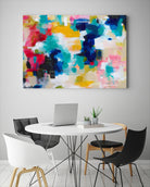 House with a Picket Fence by Amira Rahim on GIANT ART - pink abstract