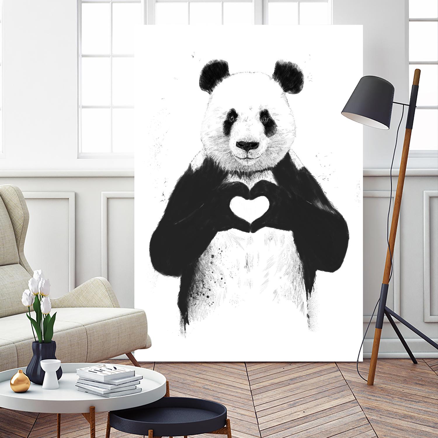 All You Need is Love by Balazs Solti on GIANT ART - white animals