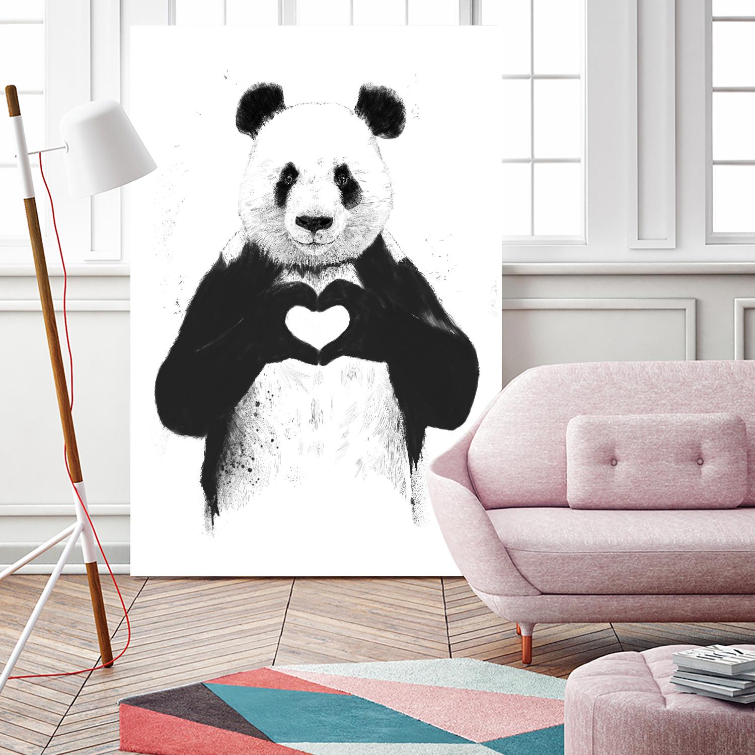 All You Need is Love by Balazs Solti on GIANT ART - white animals