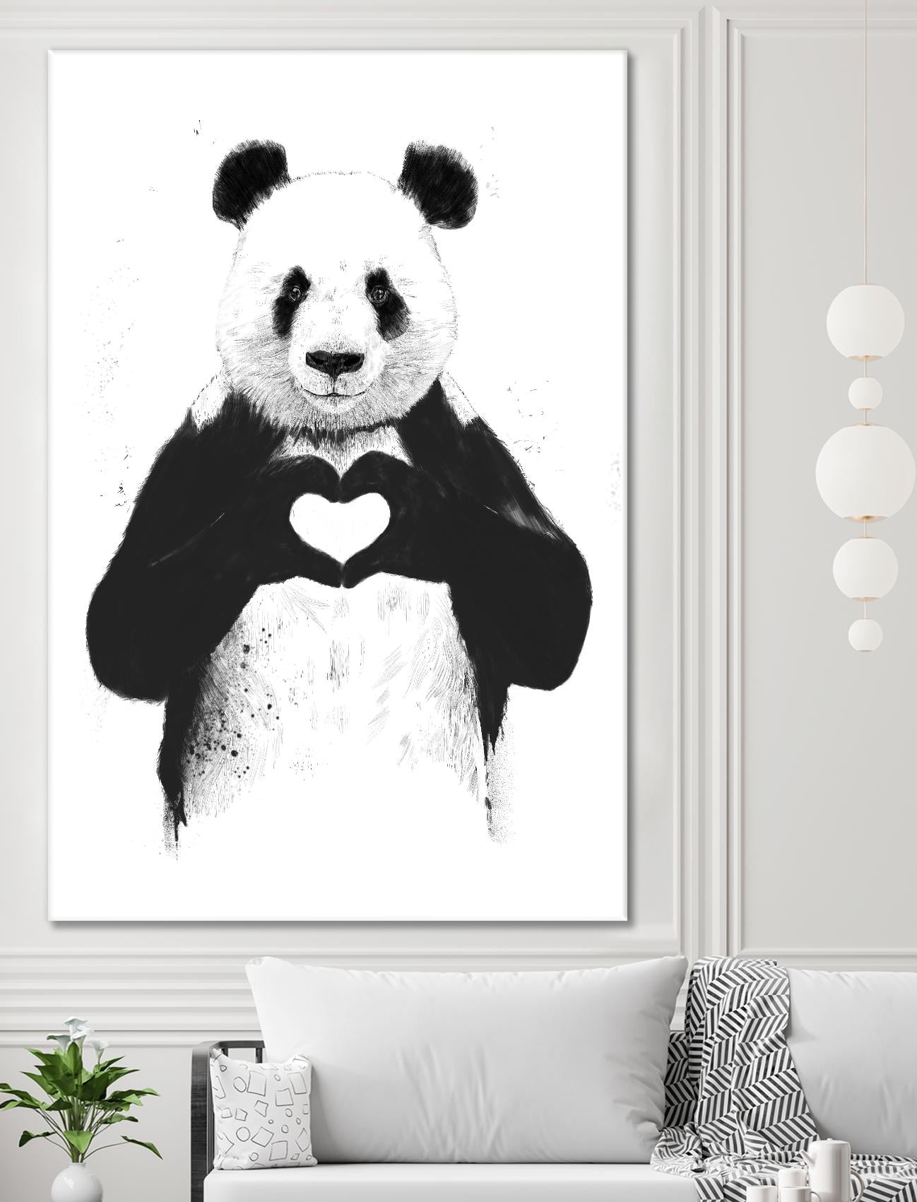 All You Need is Love by Balazs Solti on GIANT ART - white animals