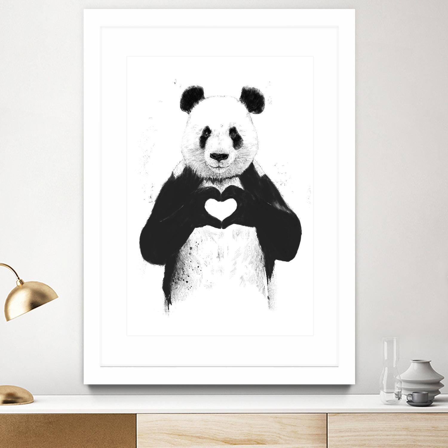 All You Need is Love by Balazs Solti on GIANT ART - white animals