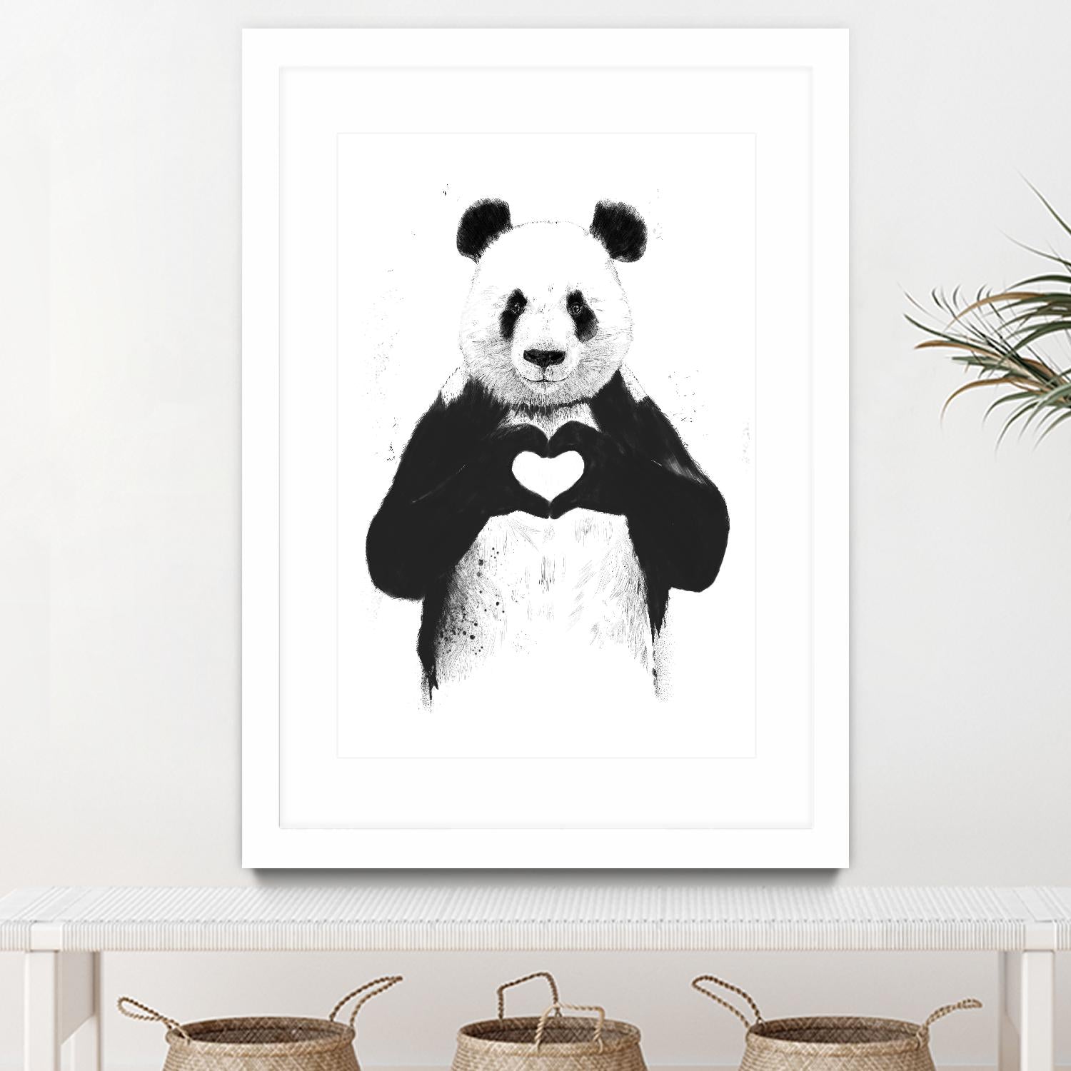 All You Need is Love by Balazs Solti on GIANT ART - white animals