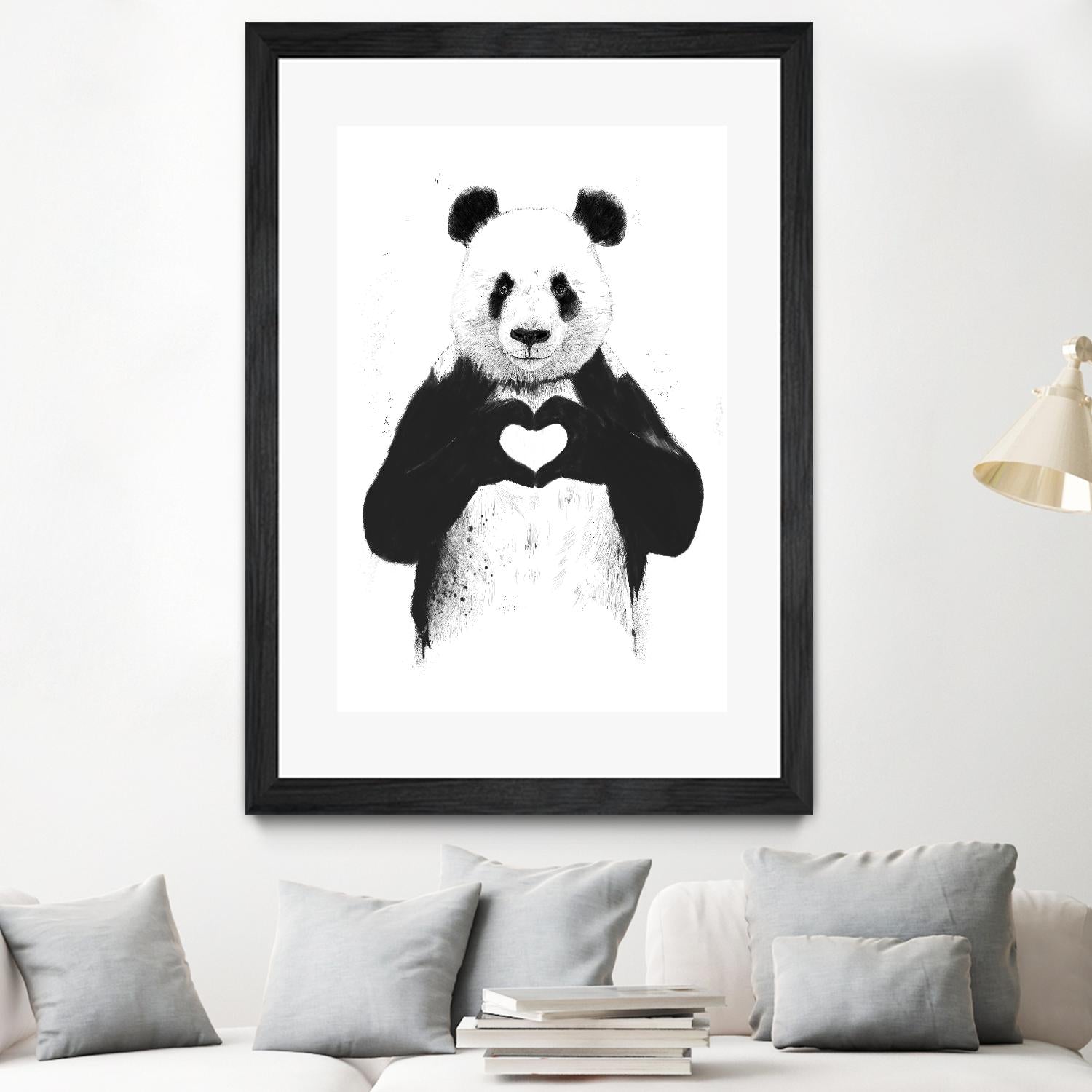 All You Need is Love by Balazs Solti on GIANT ART - white animals