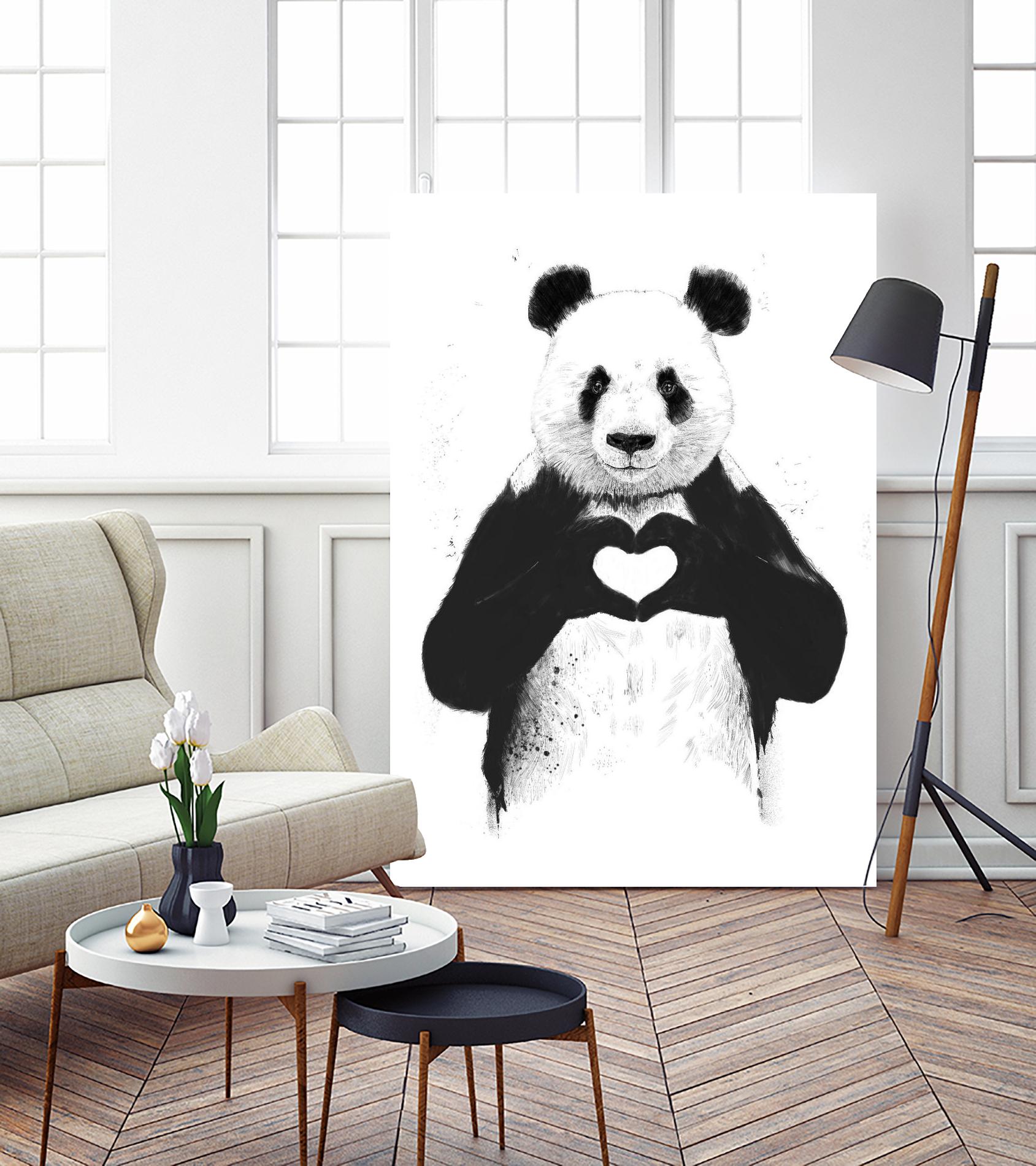 All You Need is Love by Balazs Solti on GIANT ART - white animals