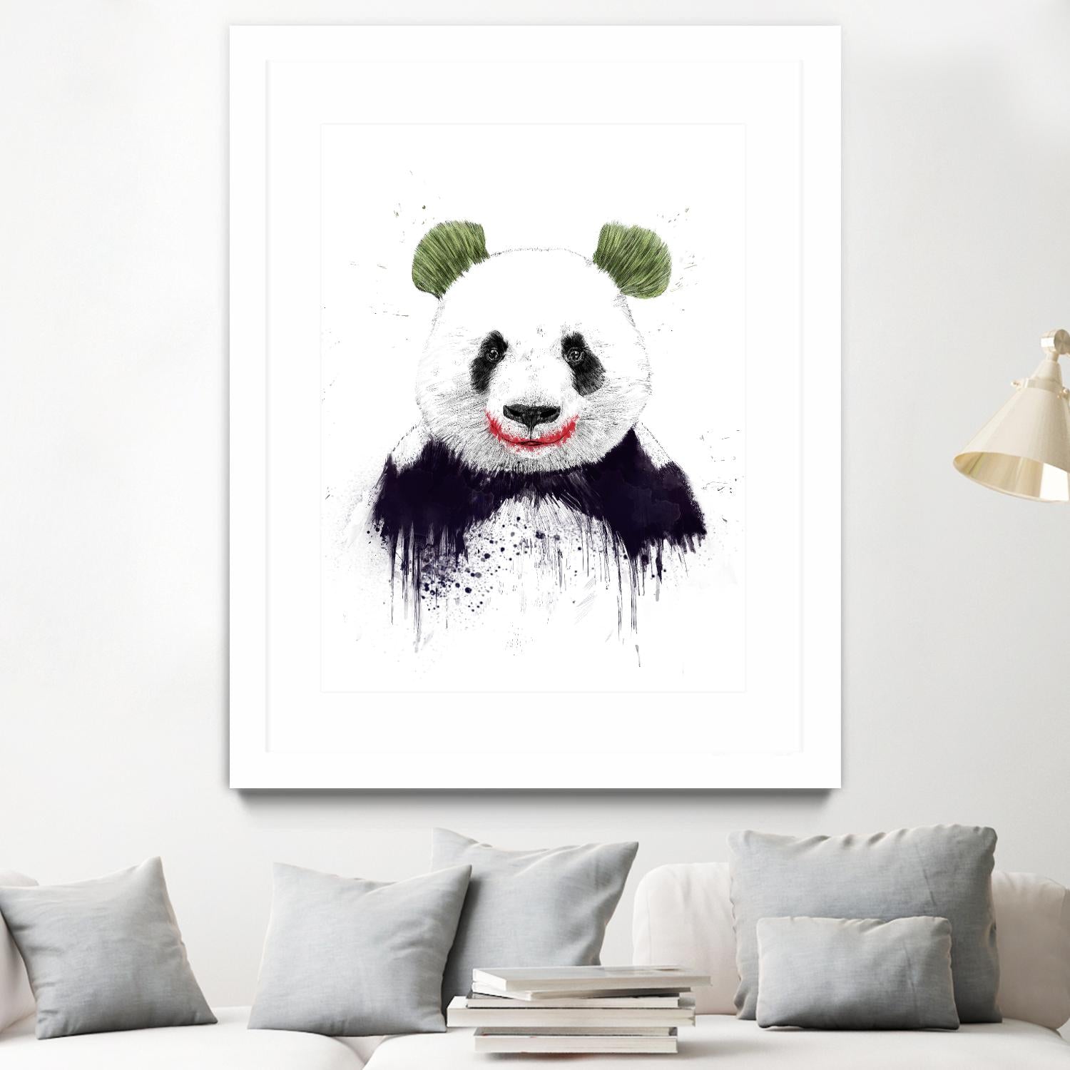 Joker Face by Balazs Solti on GIANT ART - white animals