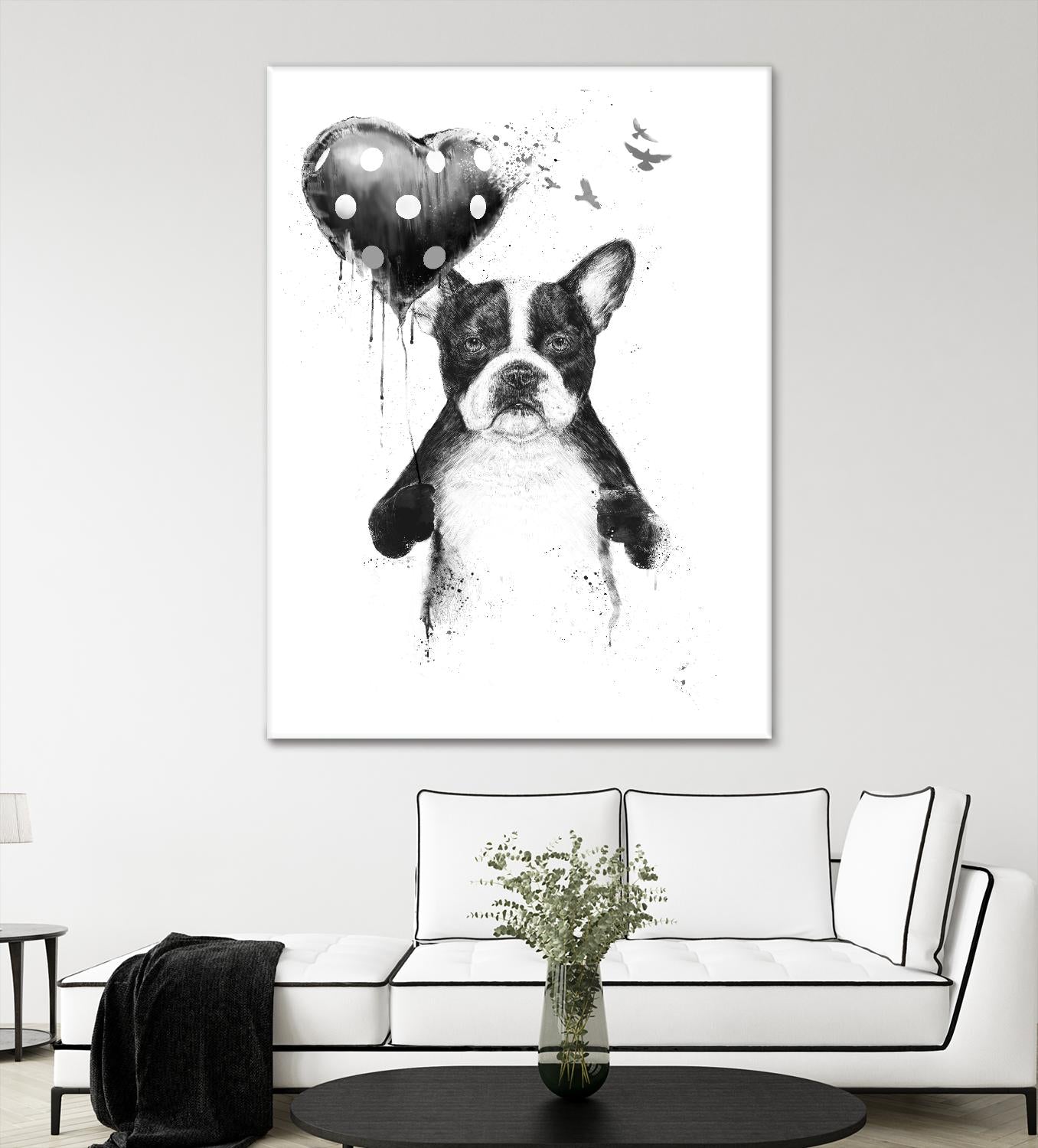 My Heart Goes Boom by Balazs Solti on GIANT ART - white animals