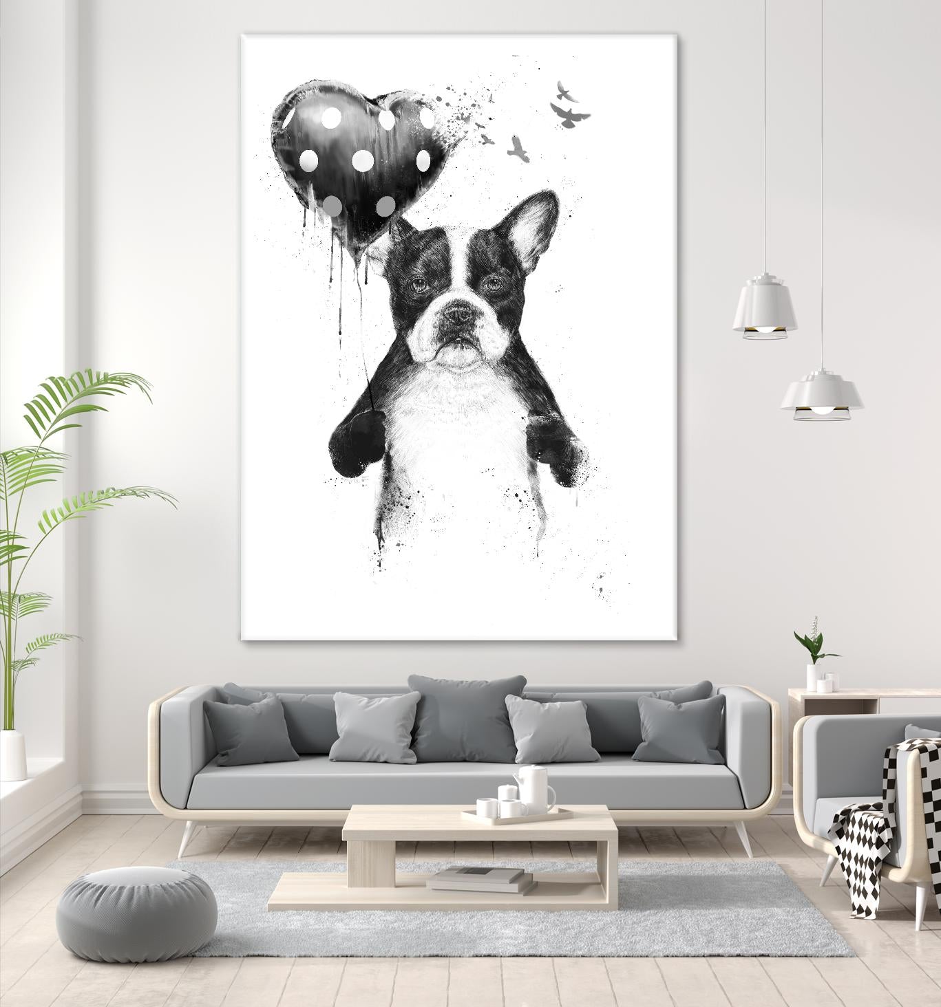 My Heart Goes Boom by Balazs Solti on GIANT ART - white animals