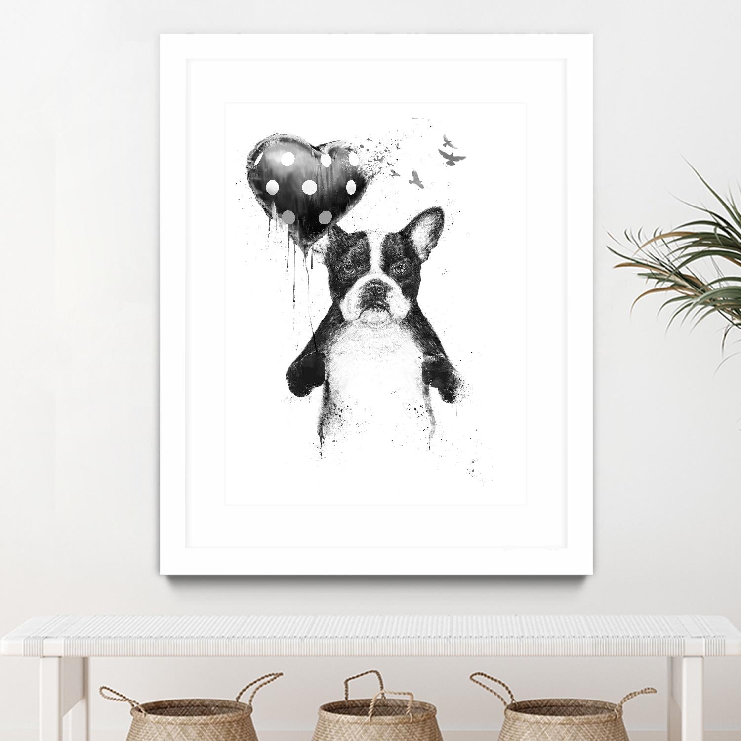 My Heart Goes Boom by Balazs Solti on GIANT ART - white animals