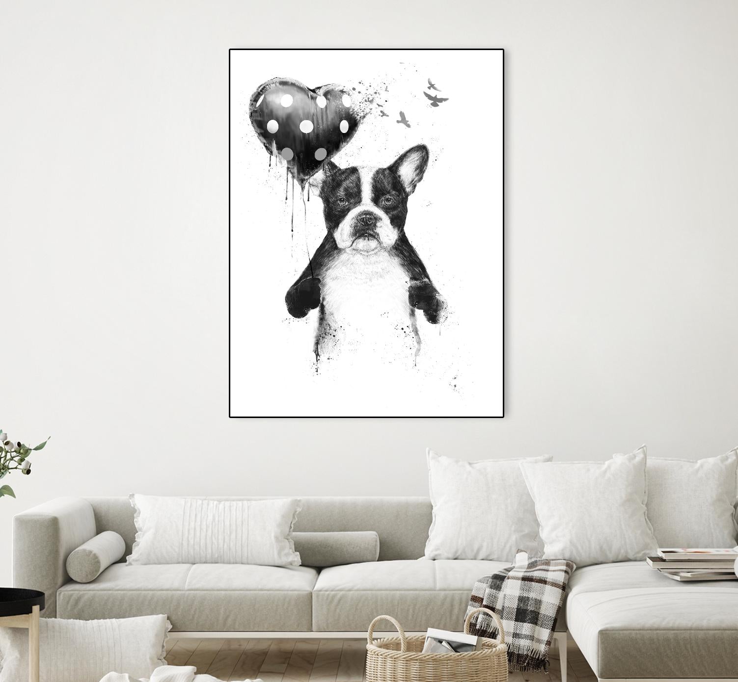 My Heart Goes Boom by Balazs Solti on GIANT ART - white animals