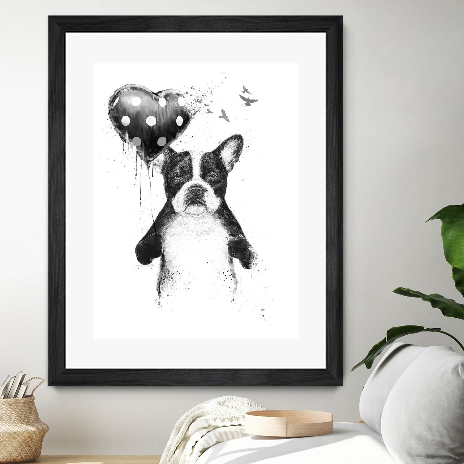 My Heart Goes Boom by Balazs Solti on GIANT ART - white animals