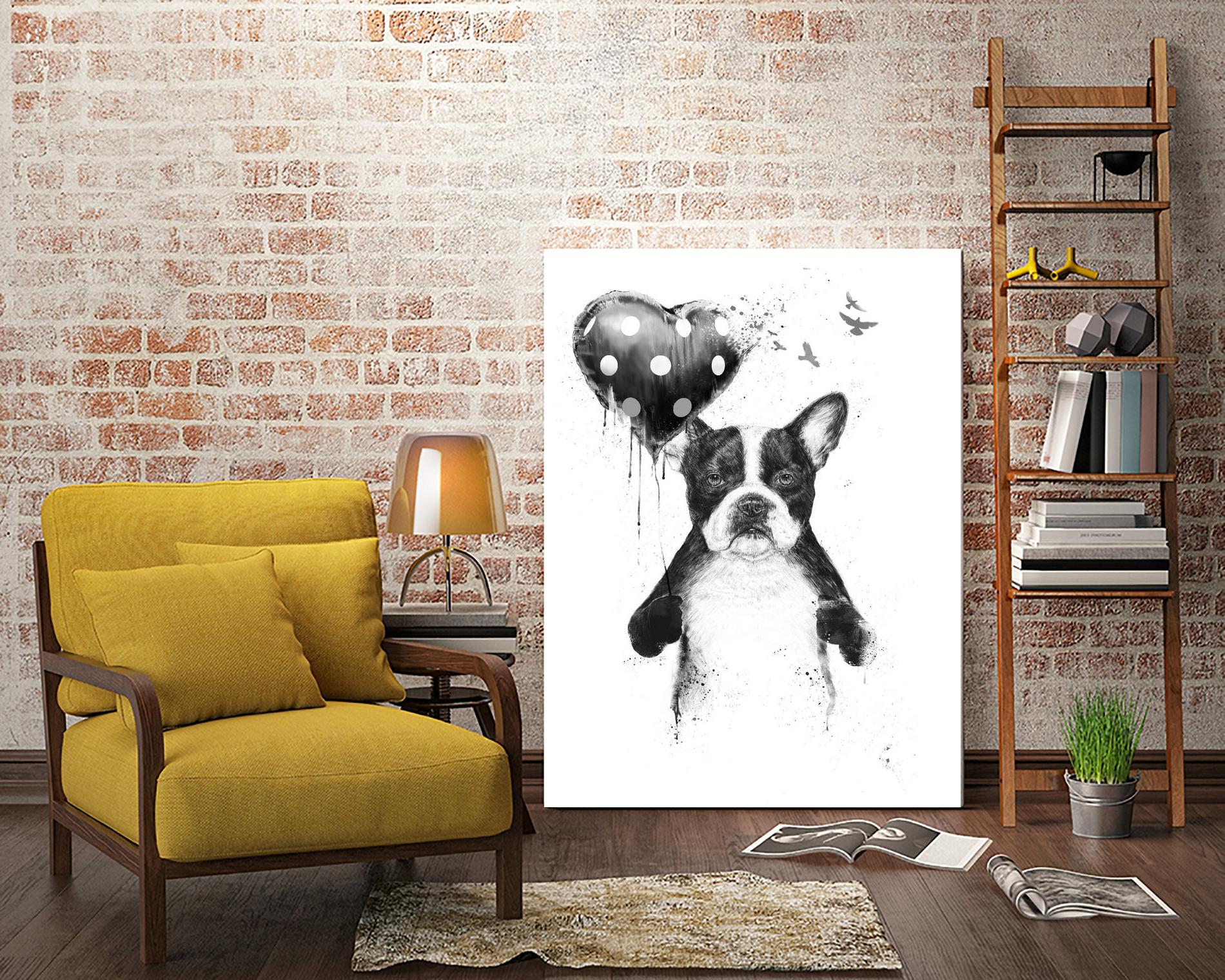 My Heart Goes Boom by Balazs Solti on GIANT ART - white animals