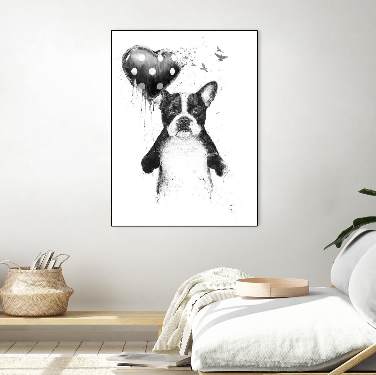 My Heart Goes Boom by Balazs Solti on GIANT ART - white animals