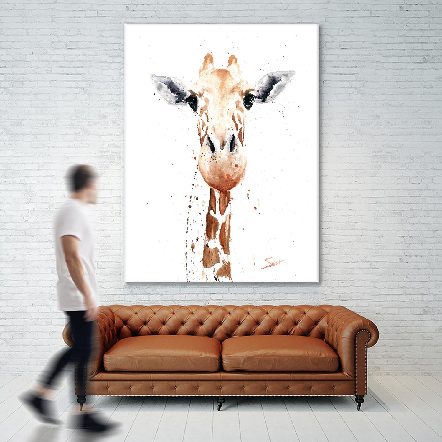 Giraffe Watercolor by Eric Sweet on GIANT ART - multicolor animals; contemporary