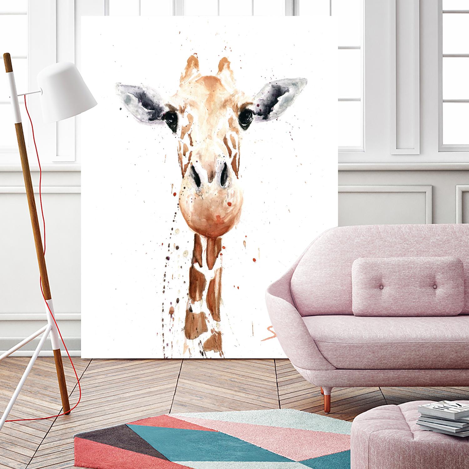 Giraffe Watercolor by Eric Sweet on GIANT ART - multicolor animals; contemporary
