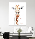 Giraffe Watercolor by Eric Sweet on GIANT ART - multicolor animals; contemporary
