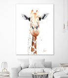 Giraffe Watercolor by Eric Sweet on GIANT ART - multicolor animals; contemporary