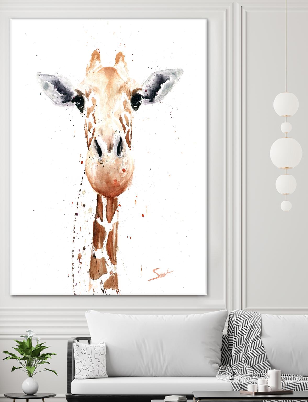 Giraffe Watercolor by Eric Sweet on GIANT ART - multicolor animals; contemporary