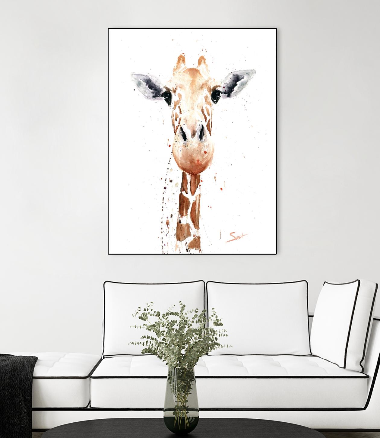 Giraffe Watercolor by Eric Sweet on GIANT ART - multicolor animals; contemporary