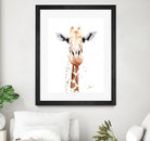 Giraffe Watercolor by Eric Sweet on GIANT ART - multicolor animals; contemporary