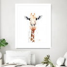 Giraffe Watercolor by Eric Sweet on GIANT ART - multicolor animals; contemporary