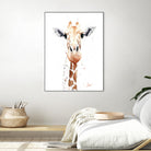 Giraffe Watercolor by Eric Sweet on GIANT ART - multicolor animals; contemporary