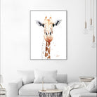 Giraffe Watercolor by Eric Sweet on GIANT ART - multicolor animals; contemporary
