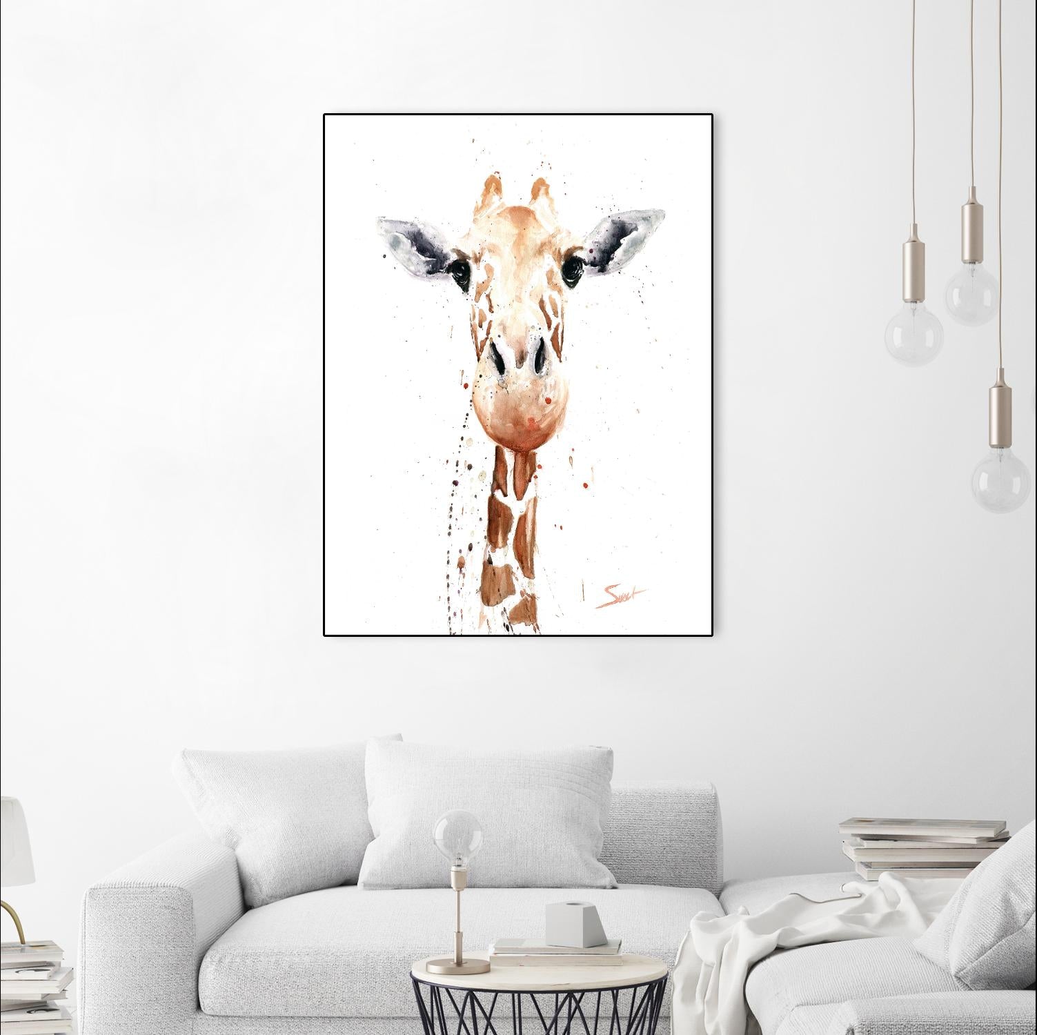 Giraffe Watercolor by Eric Sweet on GIANT ART - multicolor animals; contemporary