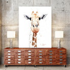 Giraffe Watercolor by Eric Sweet on GIANT ART - multicolor animals; contemporary