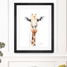 Giraffe Watercolor by Eric Sweet on GIANT ART - multicolor animals; contemporary