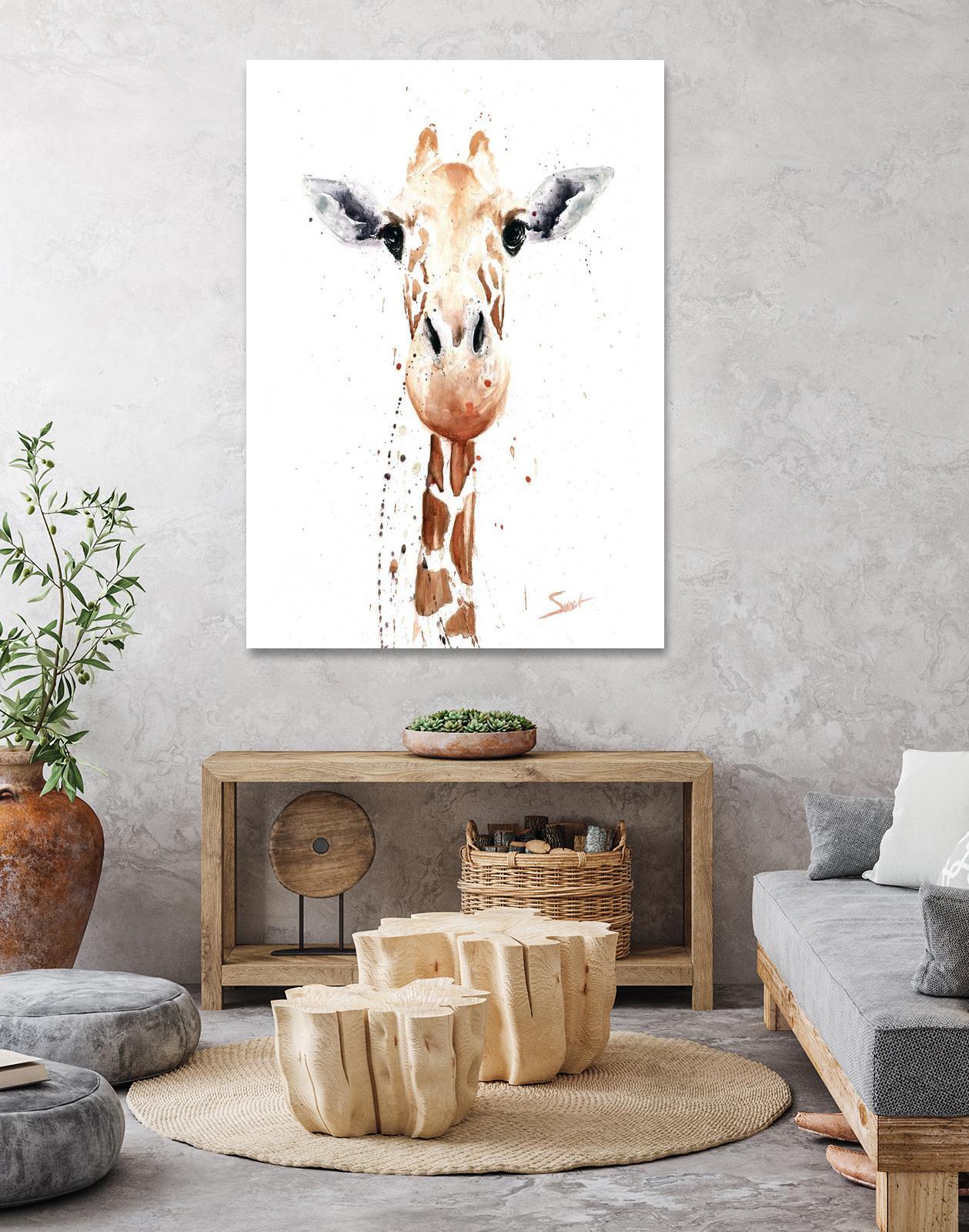 Giraffe Watercolor by Eric Sweet on GIANT ART - multicolor animals; contemporary
