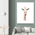 Giraffe Watercolor by Eric Sweet on GIANT ART - multicolor animals; contemporary