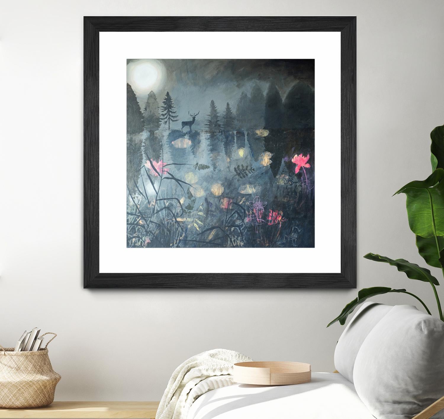 Moonlit Moment by Dawn Stacey on GIANT ART - multicolor contemporary; animals; landscapes