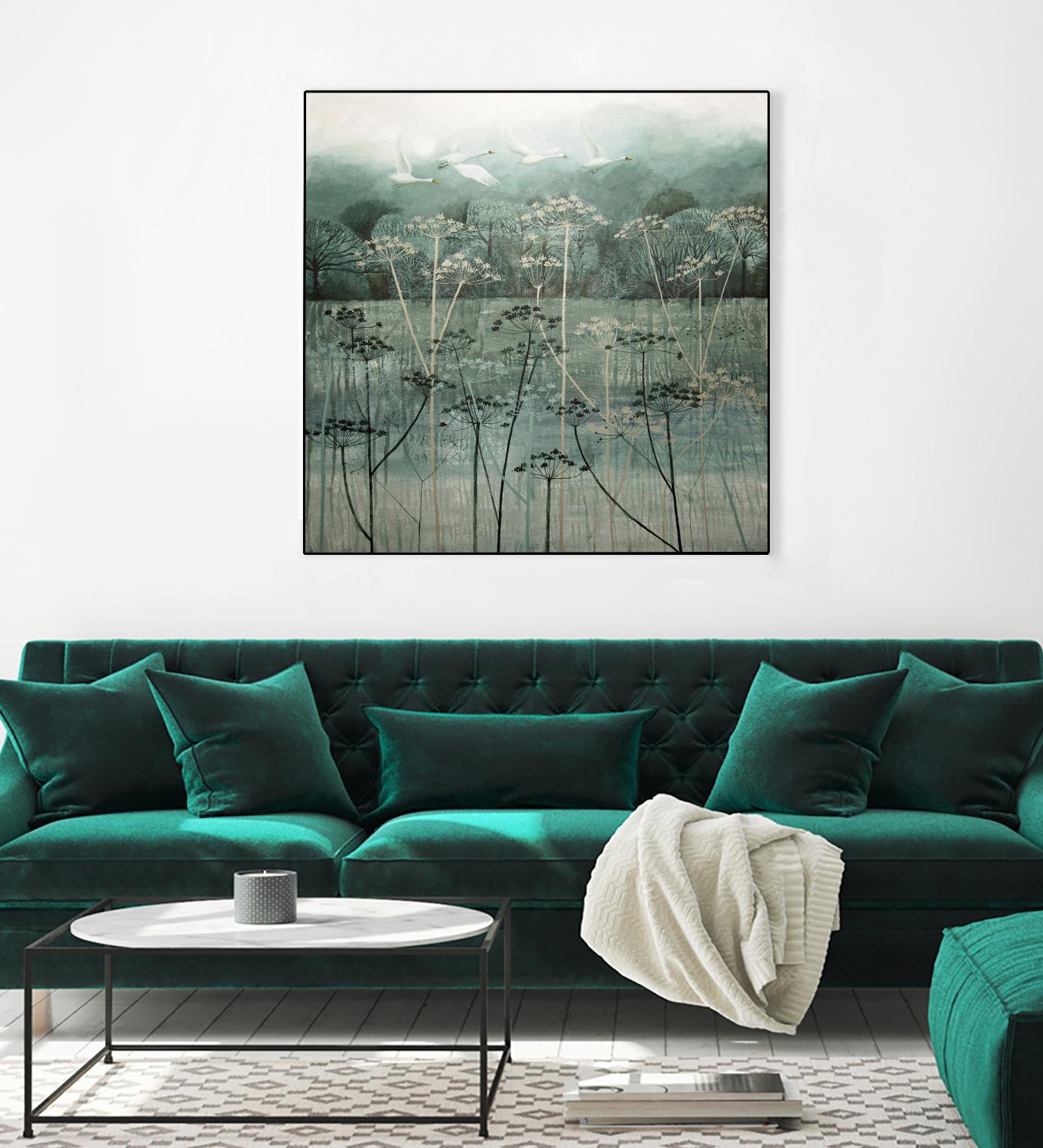 Swans Flying High by Dawn Stacey on GIANT ART - multicolor contemporary