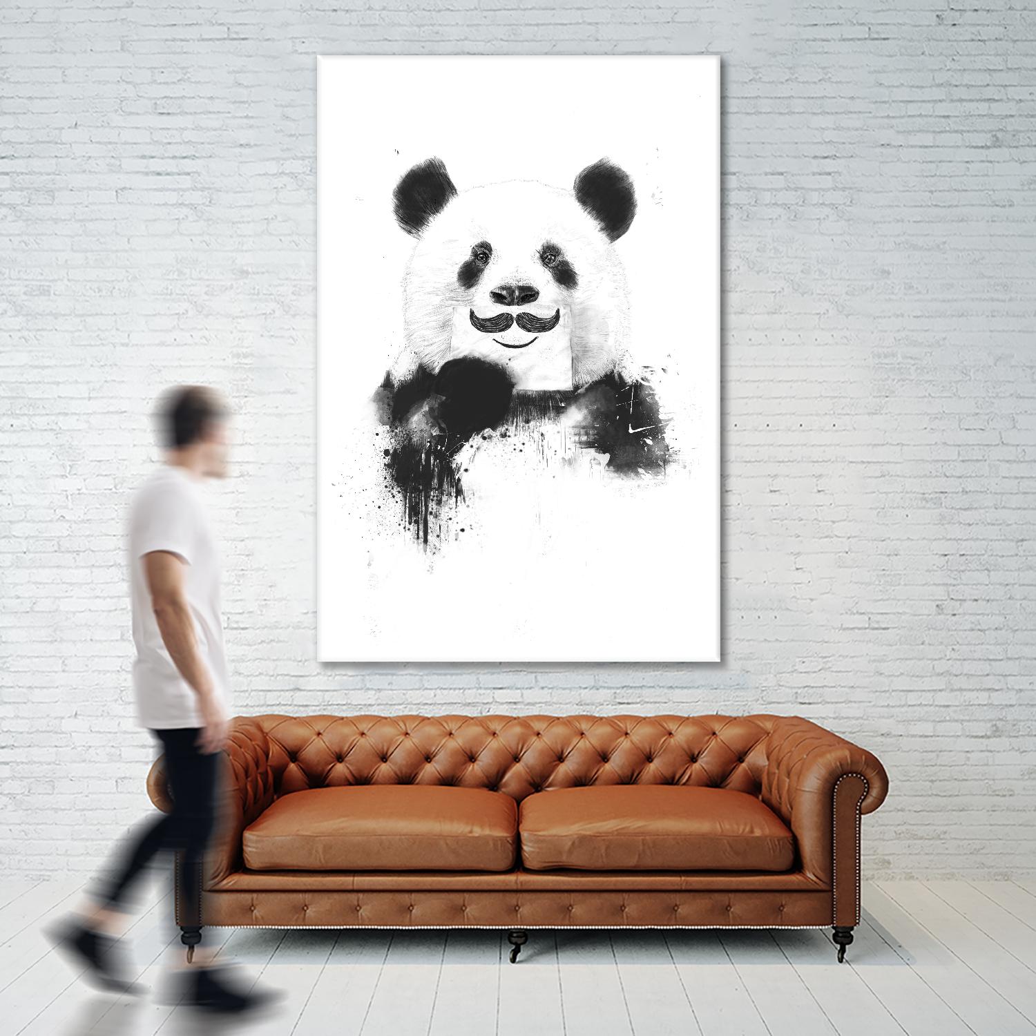 Funny Panda by Balazs Solti on GIANT ART - multicolor urban/pop surrealism