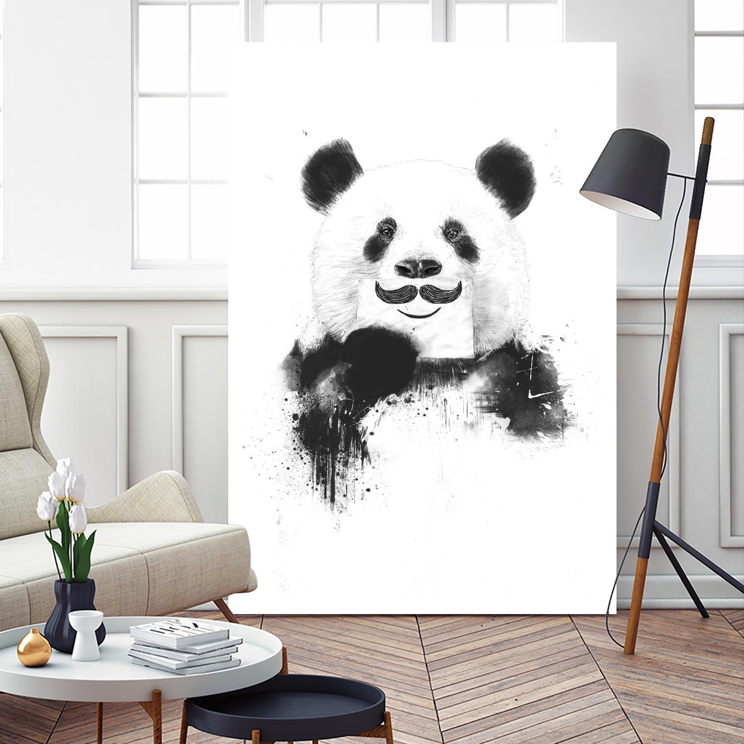 Funny Panda by Balazs Solti on GIANT ART - multicolor urban/pop surrealism