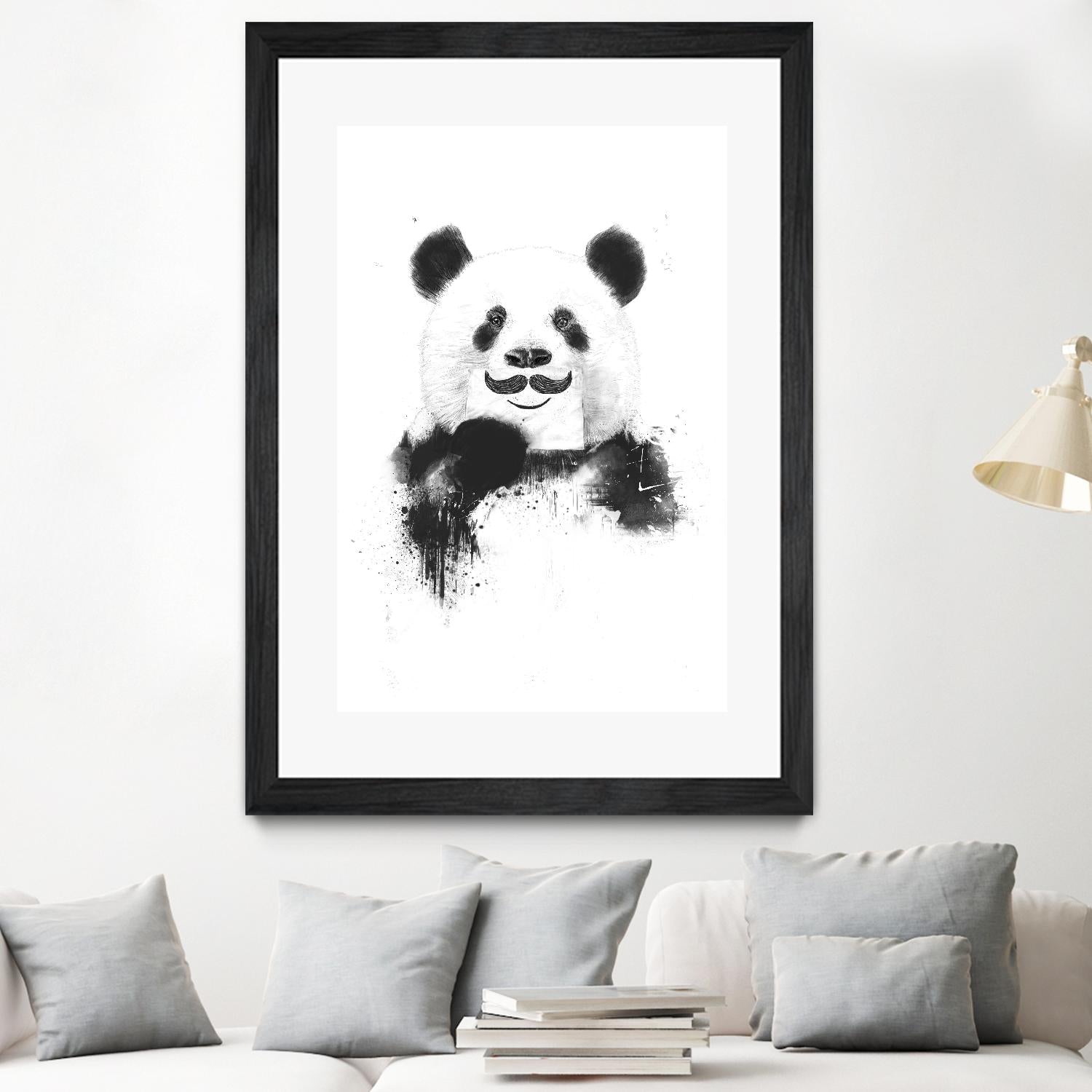 Funny Panda by Balazs Solti on GIANT ART - multicolor urban/pop surrealism