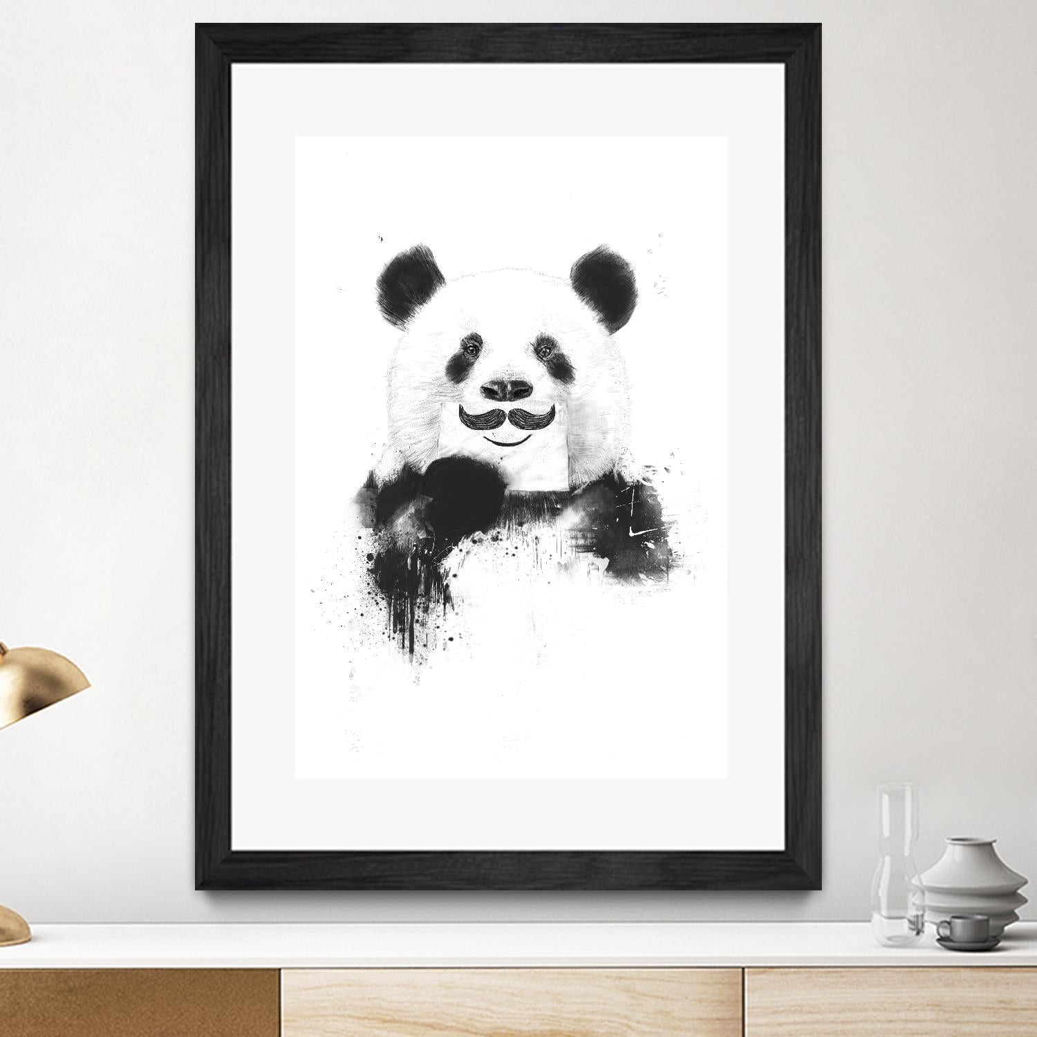 Funny Panda by Balazs Solti on GIANT ART - multicolor urban/pop surrealism