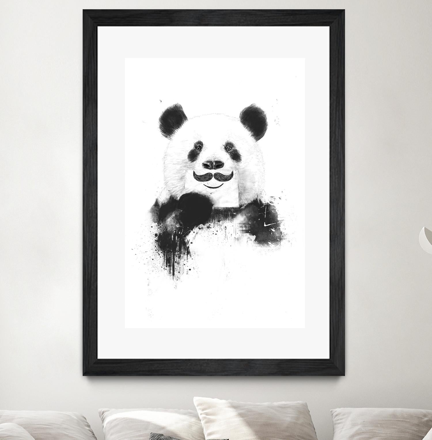 Funny Panda by Balazs Solti on GIANT ART - multicolor urban/pop surrealism