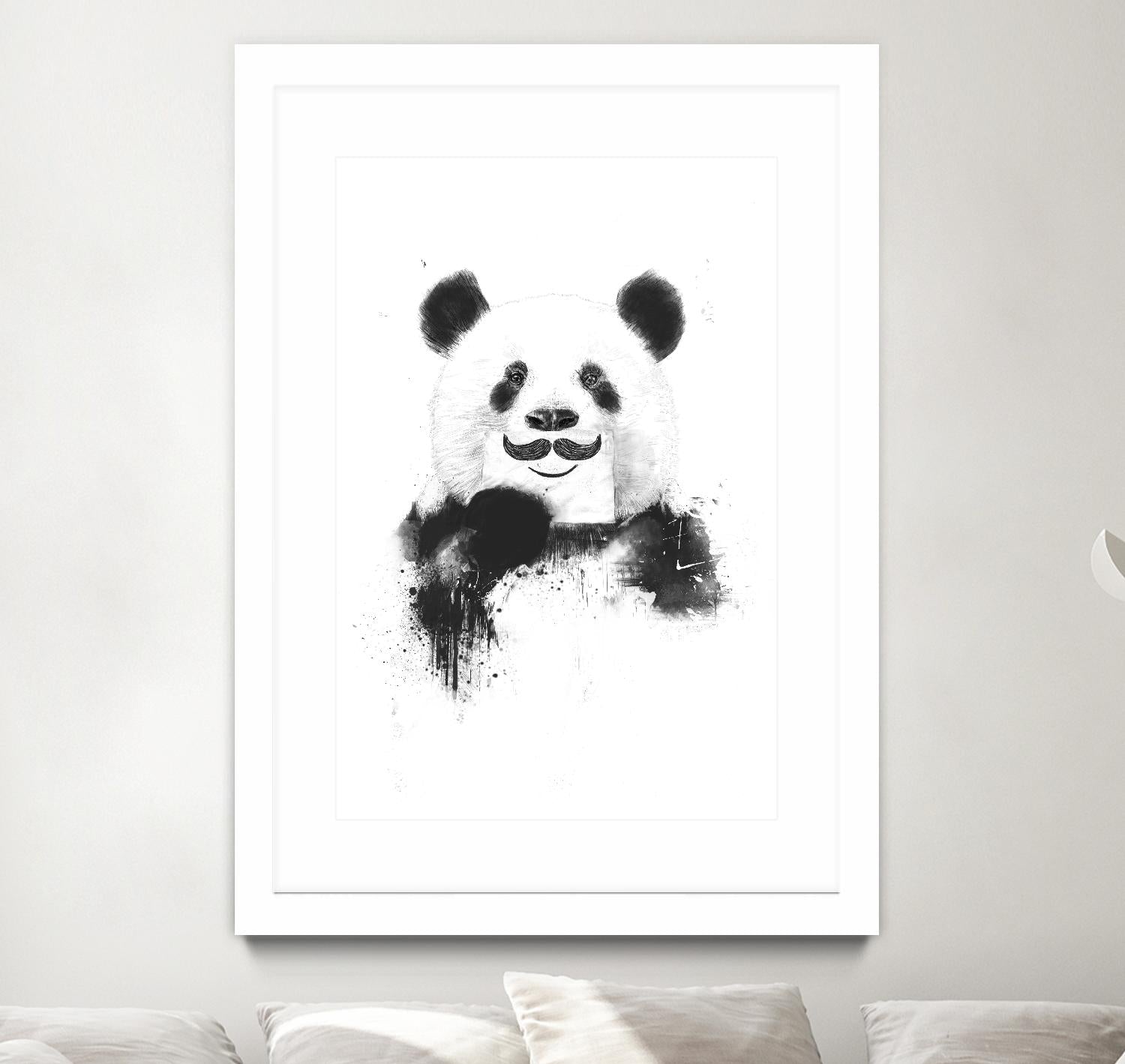 Funny Panda by Balazs Solti on GIANT ART - multicolor urban/pop surrealism